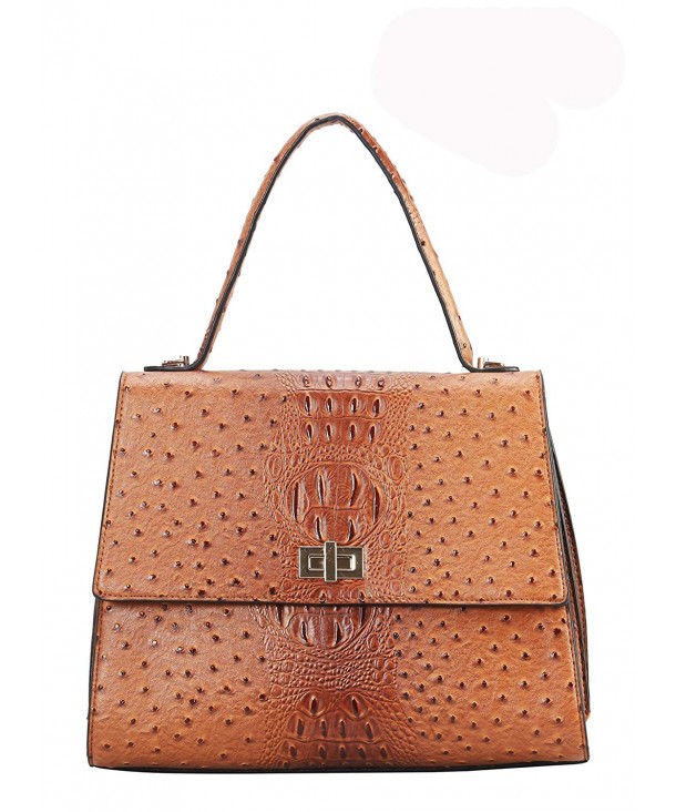 Diophy Leather Animal Handle Handbag