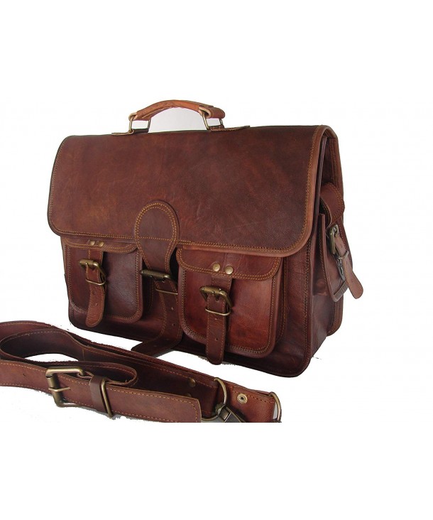 natural leather bags Messenger Brown