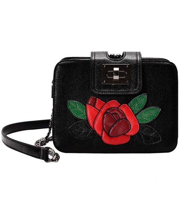 Monique Embroidery Leather Cross body Shoulder
