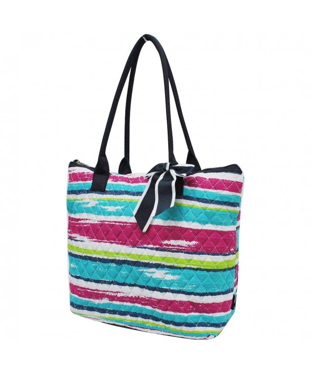 Rainbow Stripes NGIL Quilted Tote