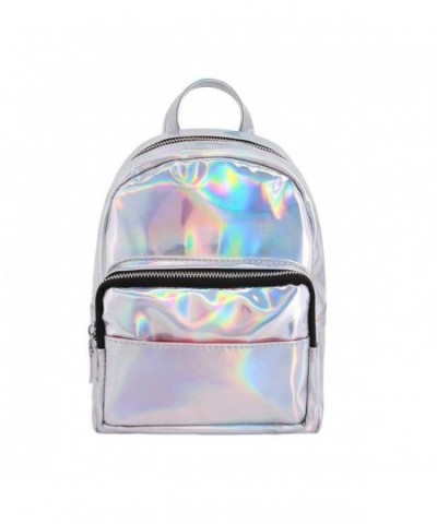 Candice Holographic Leather Shoulder Backpack