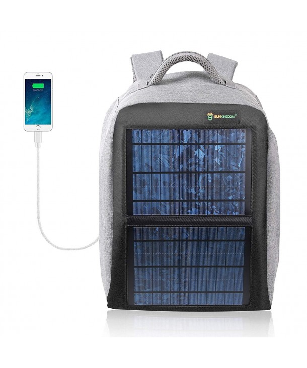 SUNKINGDOM Solar Backpack Waterproof Anti Theft