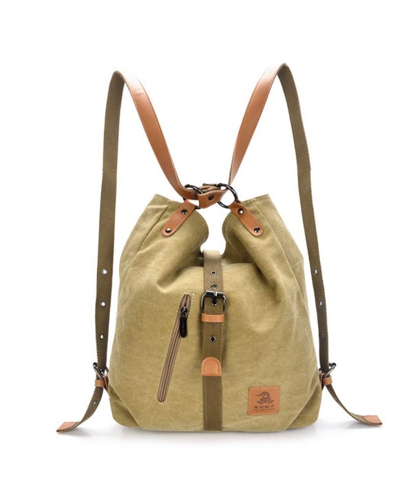 Women Casual Canvas Shoulder Bags Fashion Backpack Convertible Tote Bags Work Bag School Bag ...