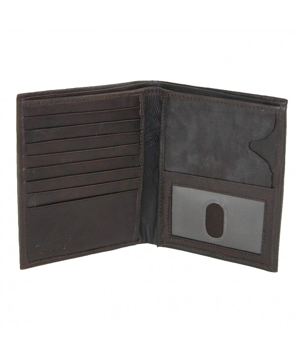 Men's Leather Large Hipster Wallet - Brown - CR11192BIGZ