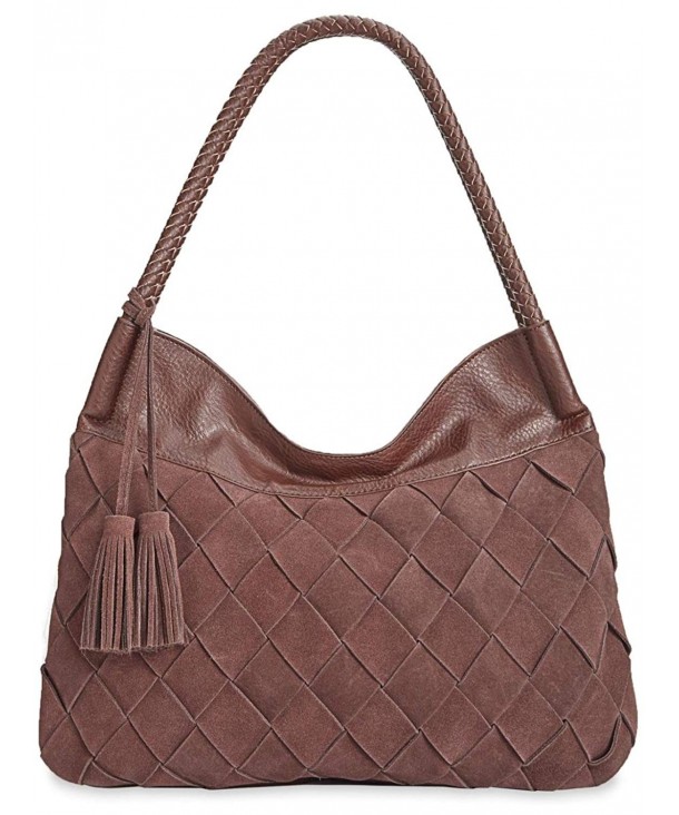 Womens Ella Braided Leather Handbag
