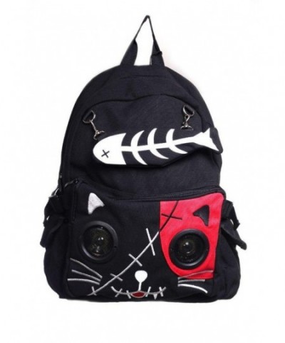 Banned Kitty Speaker Backpack Black