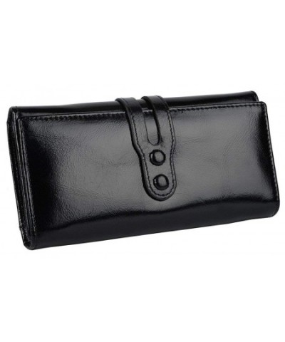 YALUXE Womens Leather Trifold Wallet
