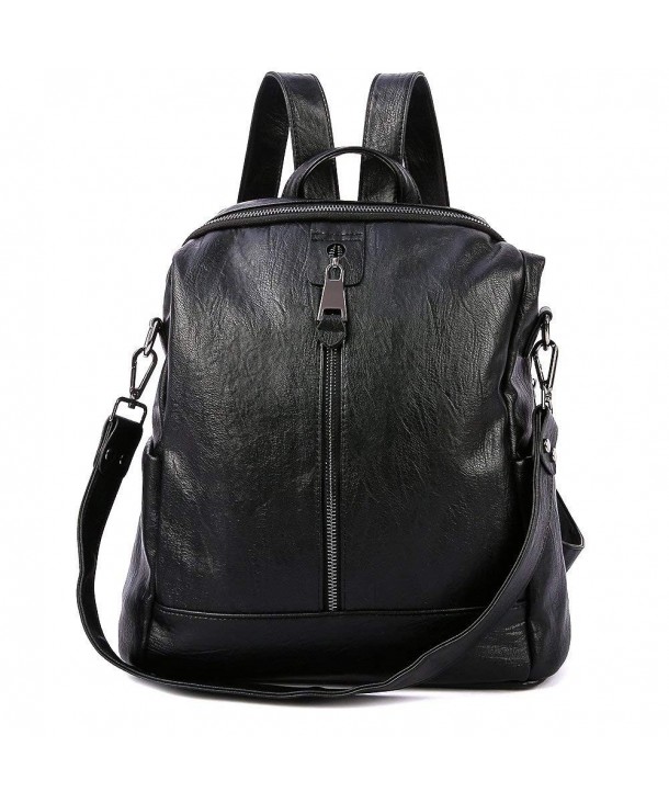 Luckysmile Backpack Leather Shoulder Everyday