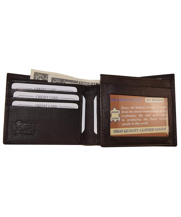 Wallets Leather Credit Passcase Flap Out