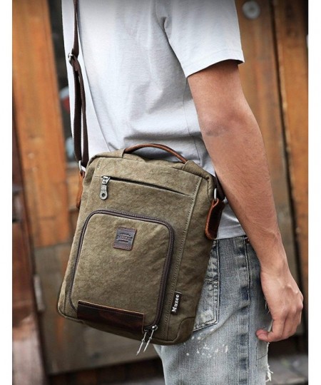 Small Canvas Messenger Bag for Men Vintage crossbady Bag Travel daypack ...