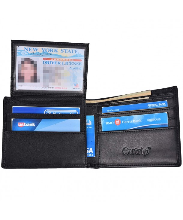 Blocking Wallets Leather Flipout Trifold