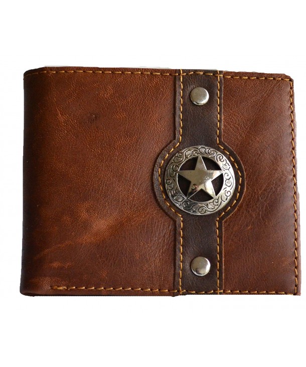 western concho bi fold hipster leather