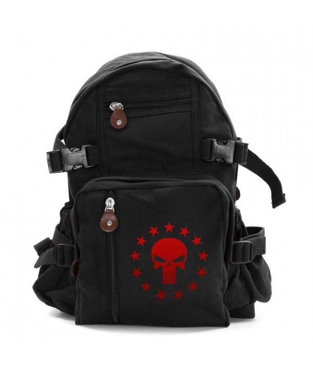 Heavyweight Canvas Backpack Punisher Skull