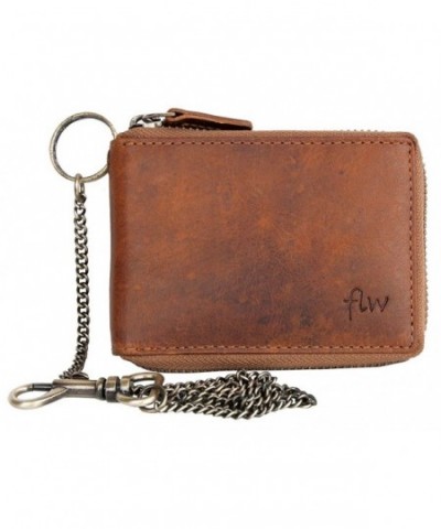 Pocket Sized Leather Wallet Zipper