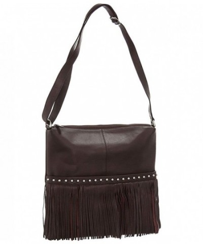 ILI Leather Fringe Hobo Handbag