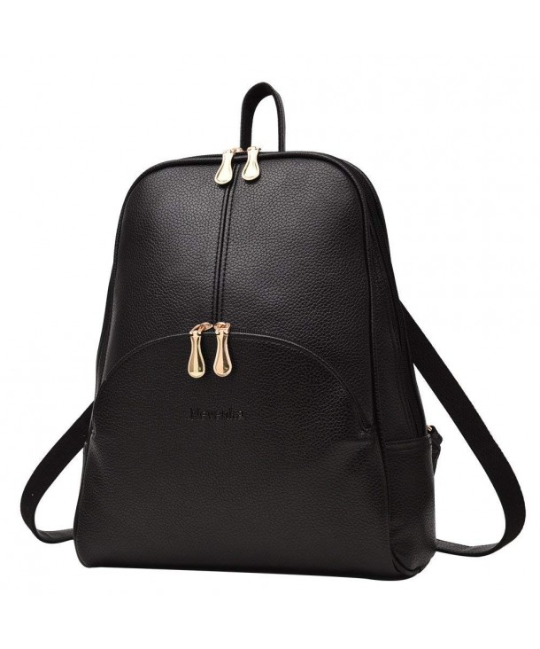 Brand Women Bags Backpack Purse PU Leather Zipper Bags Casual Backpacks ...
