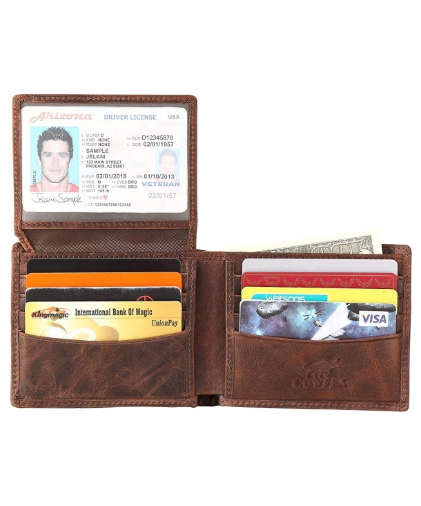 Wallet Genuine cowhide Leather Blocking