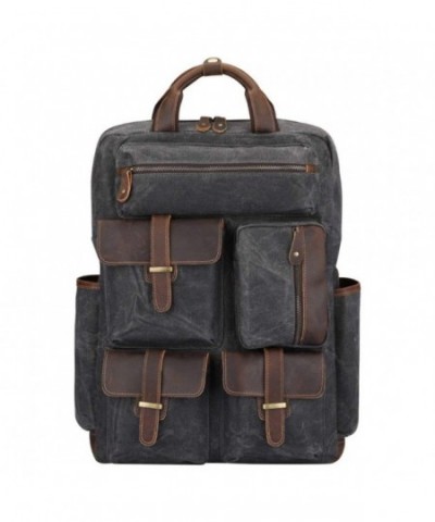 S ZONE Vintage Genuine Leather Backpack