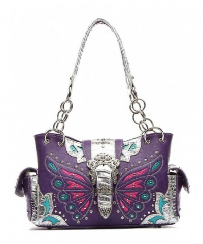 Western Handbag Colorful Embroidered Butterfly