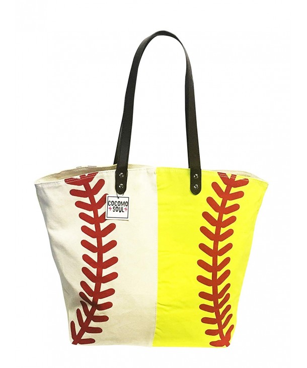 Baseball Softball Canvas Handbag Oversize
