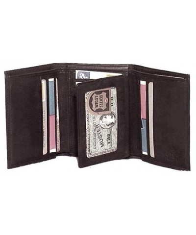 Genuine Cowhide Leather Tri Fold Wallet