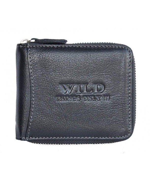 Zip around Genuine Leather Wallet Wild