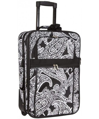 Black Paisley Expandable Rolling Luggage