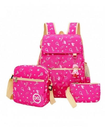 MIUCOO School Backpack Handbag C Rose