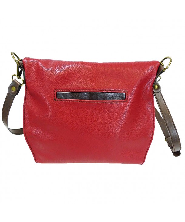 Charming Crossbody Bag with Zipper Flap Top and Metal Chain - Burgundy ...