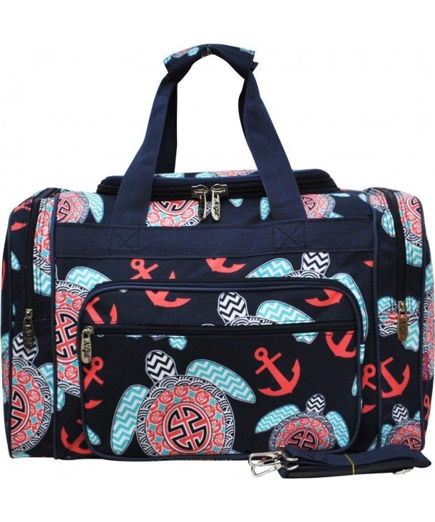 Turtle Anchor Print Carry Duffle