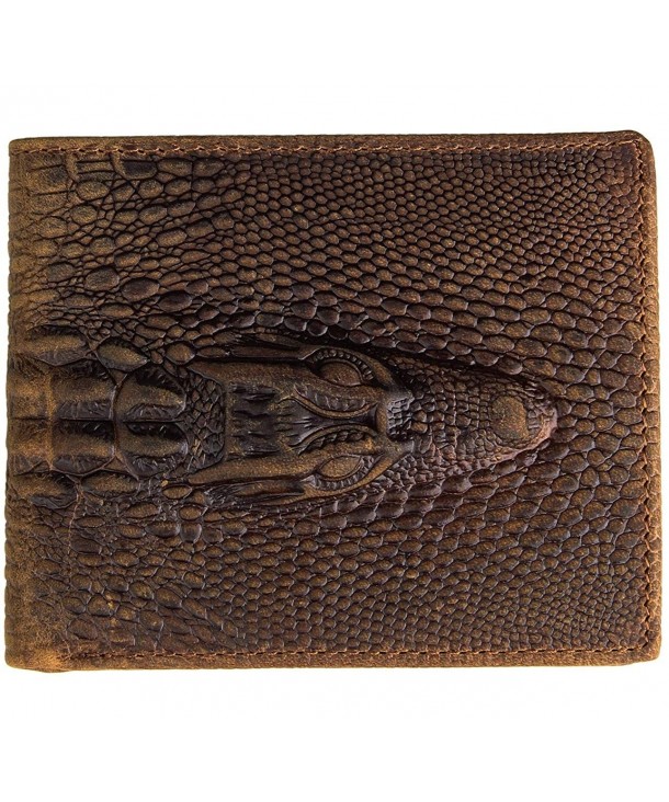 Genuine Leather Alligator Emboss Keychain