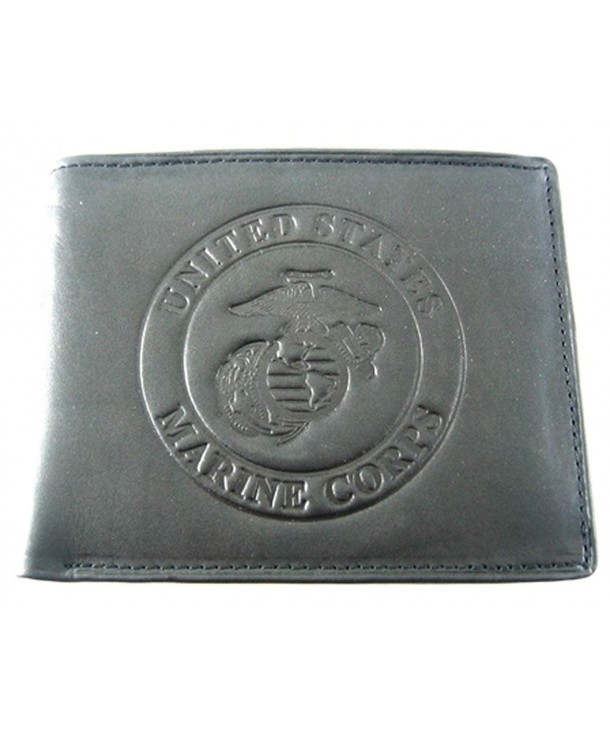 Marines Cowhide Leather Billfold Wallet