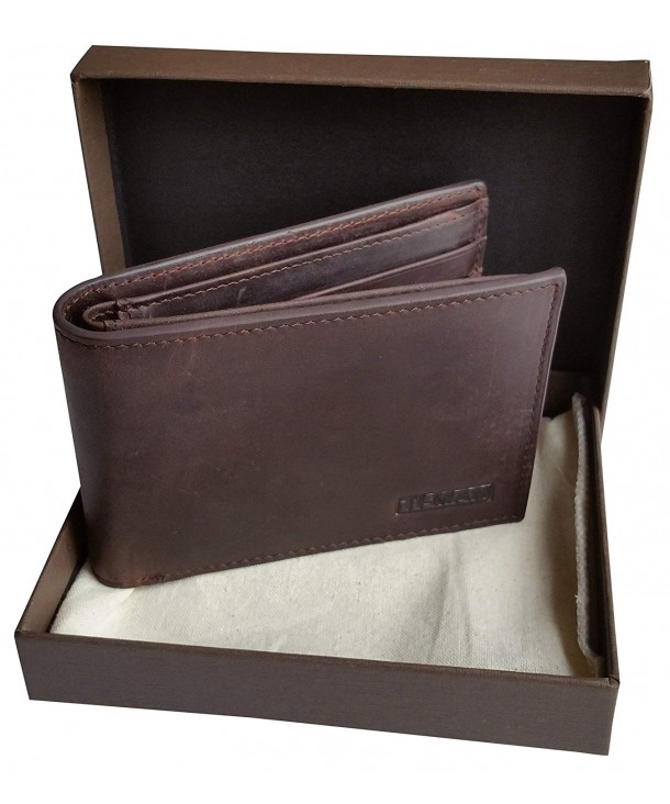 Leather Premium Vintage Bi Fold TITANIUM MAN
