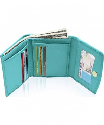Small Leather Trifold Wallets Women