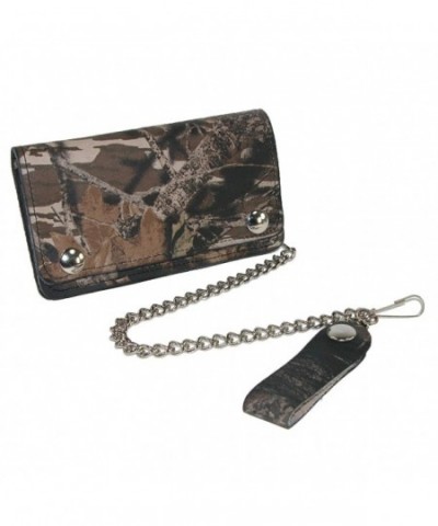 CTM Leather Camouflage Print Wallet