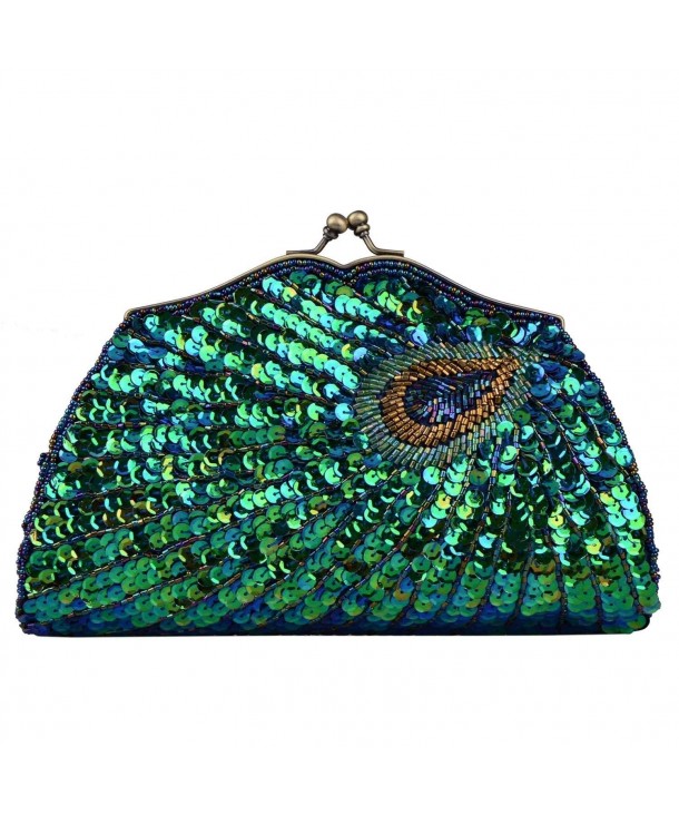 Vintage Evening Clutches Peacock Handbags