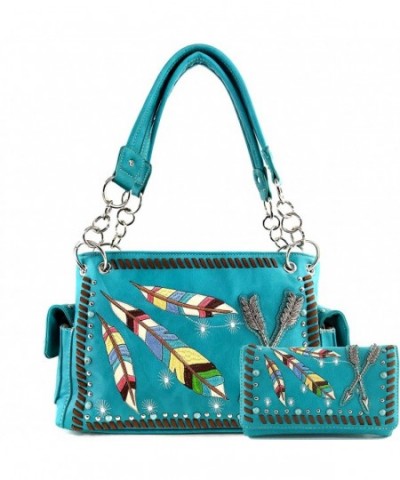 Justin West Feather Turquoise Shoulder