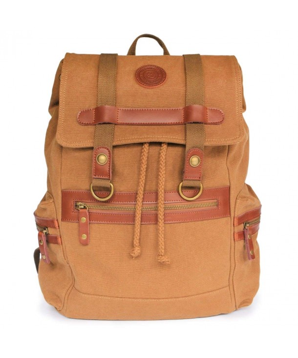 Brown Canvas Backpack CaseElegance Designer