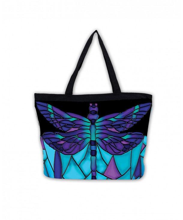 Galleria Stained Glass Dragonfly Tote