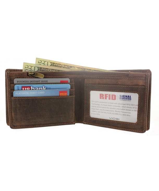 Viosi Leather Billfold Wallet Protection