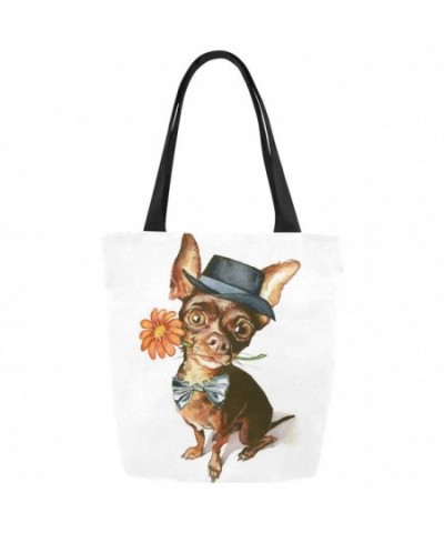 InterestPrint Chihuahua Flower Shoulder Handbag