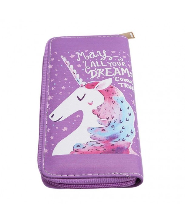 Unicorn Wallet Holder Zipper Purple