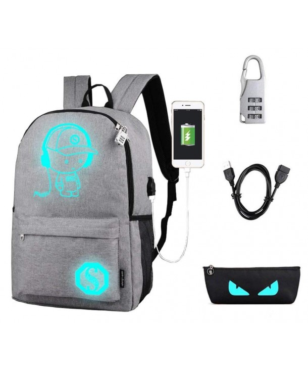 Cartoon Luminous Backpack Rucksack Charging