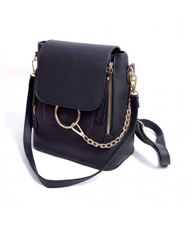 Women Crossbody Chain Backpack Purse Small Pu Designer Leather Shoulder ...