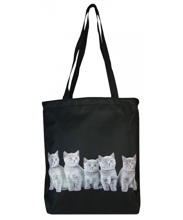 PealRa Grey Cats Tote Bag