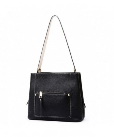 Lecxci Leather Handbags Shoulder Multi pocket