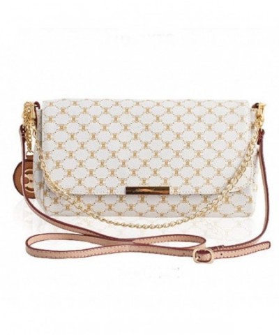 Leather Accents Baguette Bag off white