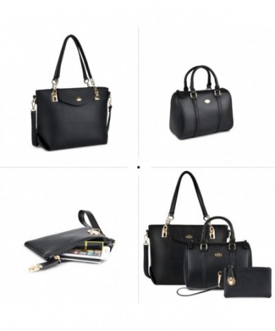 Purse Sets- Handbags for Women Shoulder Bags Tote Satchel Hobo (Black ...