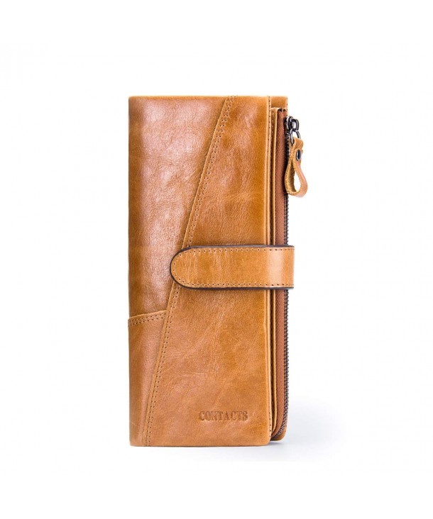 Contacts Genuine Leather Vintage Trifold
