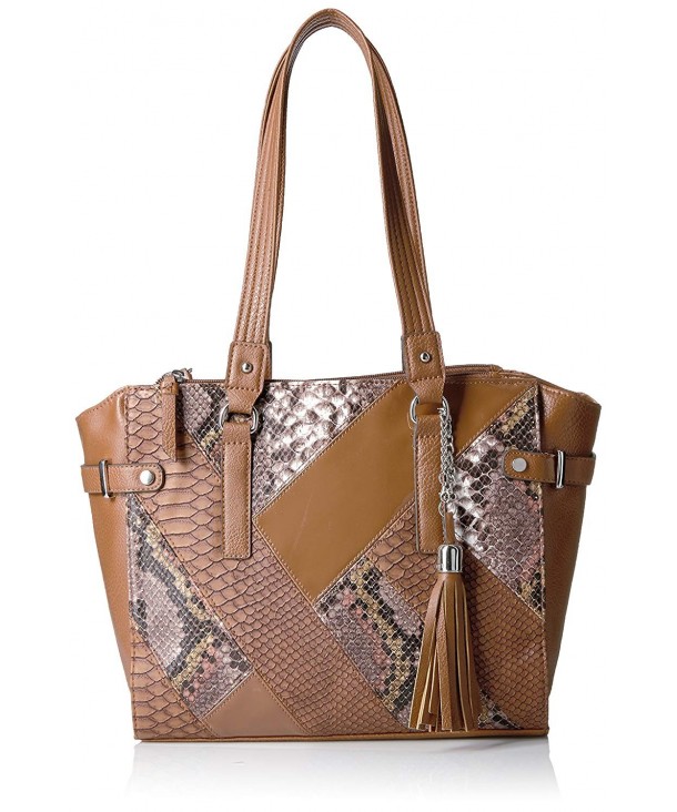 Rosetti Patent Snake Patchwork Tote